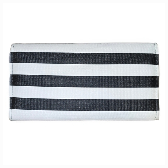 Kut from the Kloth Black and White Striped Tri-Fold Wallet - Picture 6 of 6